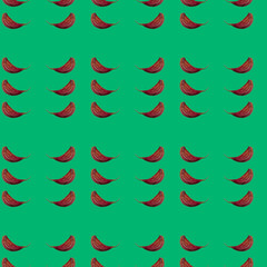 Obraz premium Seamless texture with garlic on a light green background