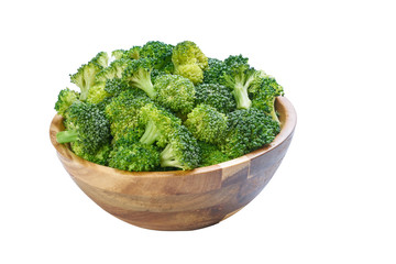broccoli in bowl cutted