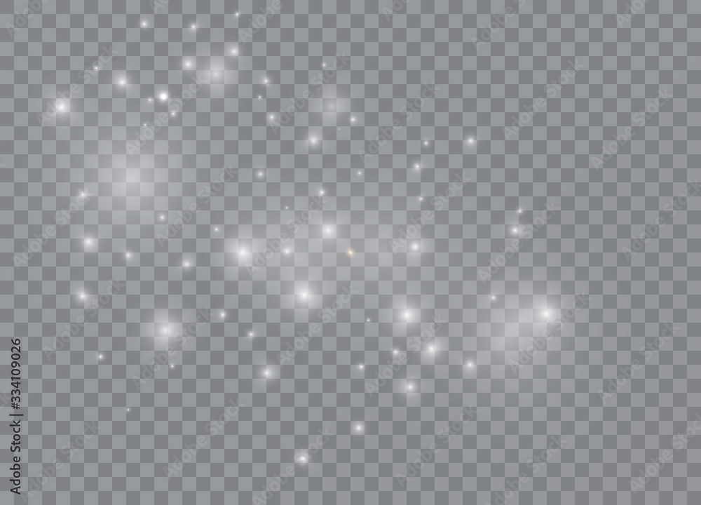 Poster light glow effect stars. vector sparkles on transparent background. christmas abstract pattern. spar