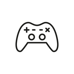Simple gamepad line icon. © dstarky