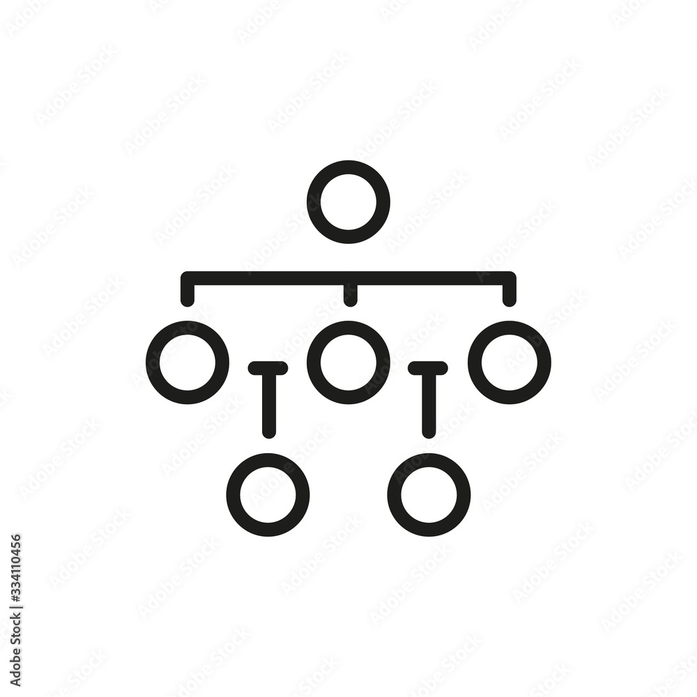 Poster simple hierarchy line icon.
