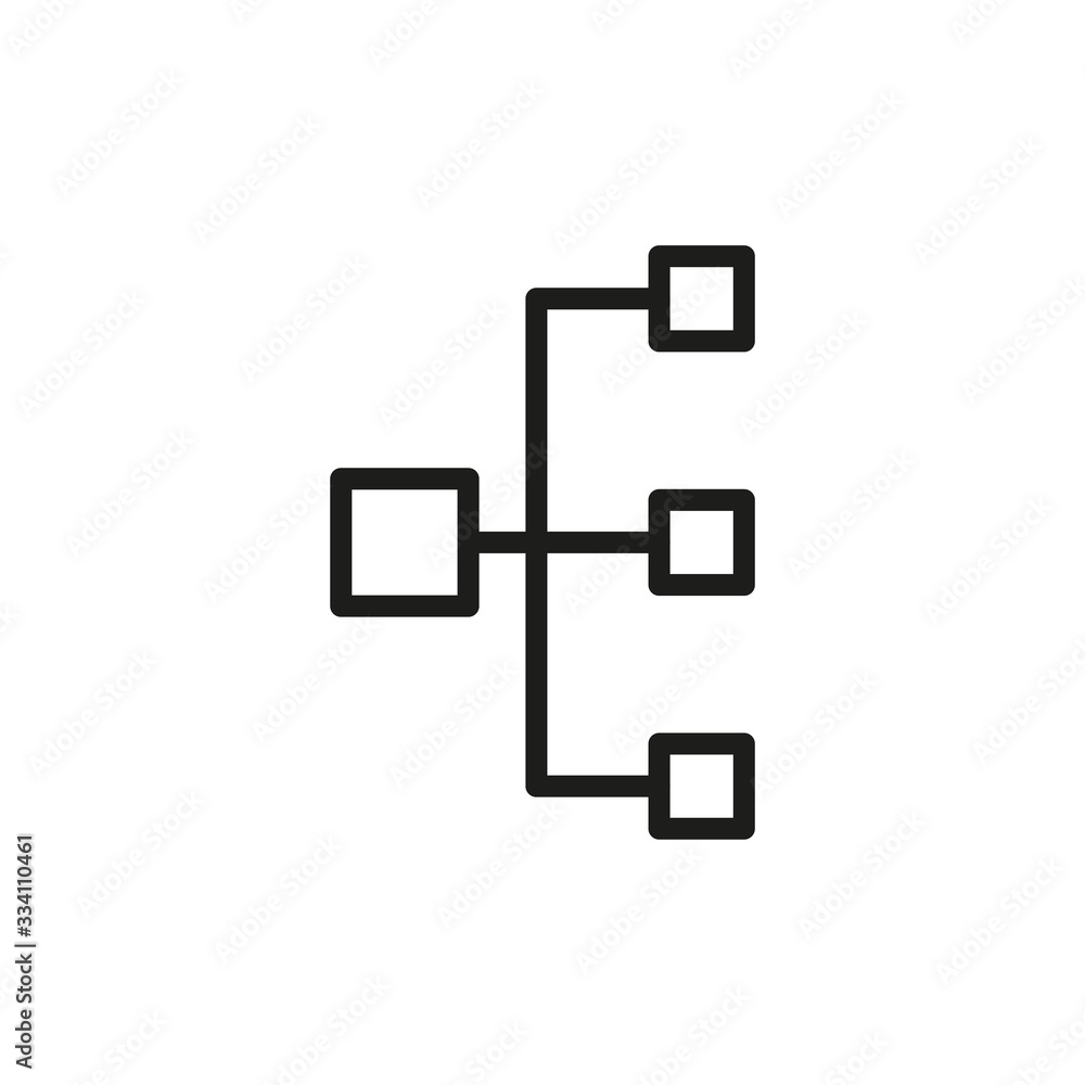 Poster simple hierarchy line icon.