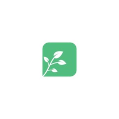 Nature leaf vector template icon design