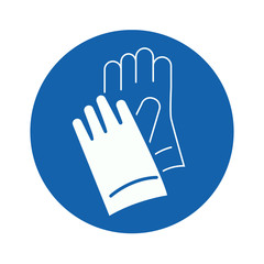 Wear Hand Protection Symbol,Vector Illustration, Isolate white background Icon