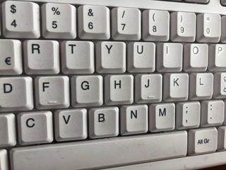 computer keyboard with keys and characters