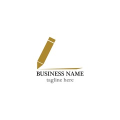 Pencil logo vector icon design