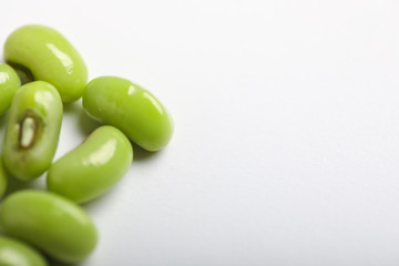 Yard long bean, A bunch of freshly picked cowpea isolated on white