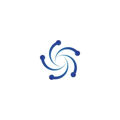 Obraz premium Connection logo template vector icon design