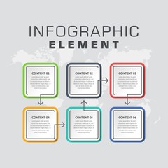 Obraz premium Infographic Vector Template Business Marketing with Icons and Numbers