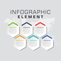 Infographic Vector Template Business Marketing with Icons  and Numbers
