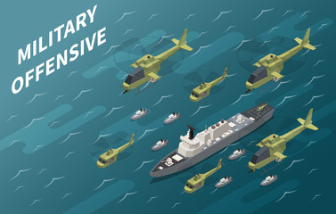 Military Air Forces Operation Isometric  © Macrovector