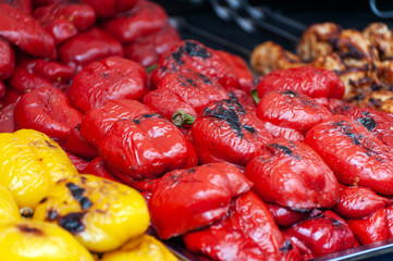 Fresh street food closeup .