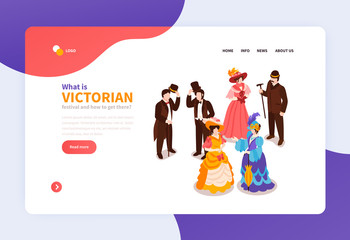  Victorian Festival Isometric Landing Page