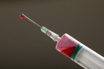Blood Sample And Injection Of Coronavirus Patient