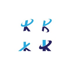 K Letter logo business template vector icon