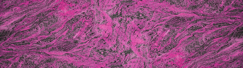 Pink black gray abstract marble granite natural stone texture background banner panorama