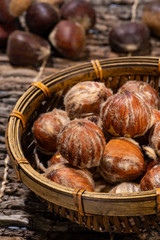 A Basket Of Are Un-shell Chestnuts