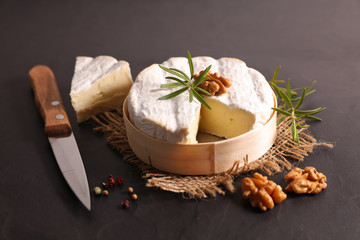camembert with rosemary and walnut