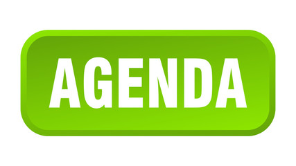 agenda button. agenda square 3d push button