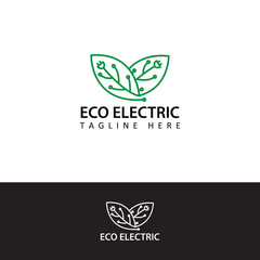 eco electric logo template design