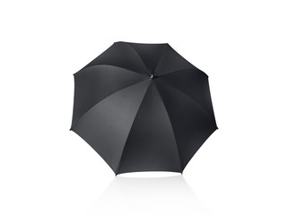 black umbrella isolated on white background