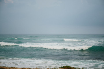 Indian Ocean coast, sunrise in Sri Lanka
