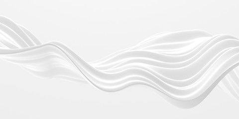 White abstract liquid wavy background