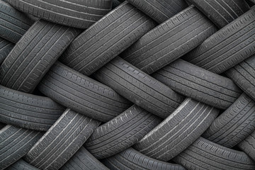 Old tire pattern in zigzag and background texture