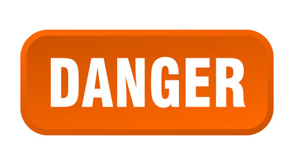 danger button. danger square 3d push button