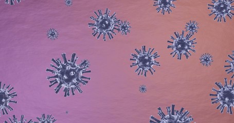 Virus cells attack, computer generated 3d illustration