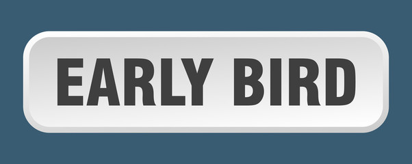 early bird button. early bird square 3d push button