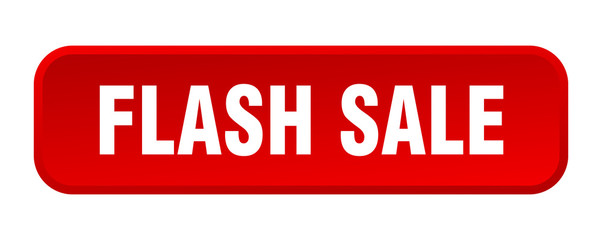 flash sale button. flash sale square 3d push button