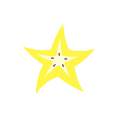 Carambola isolated icon on a white background.