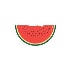 Watermelon slice isolated icon on a white background.