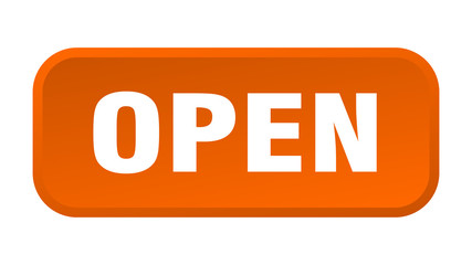 open button. open square 3d push button