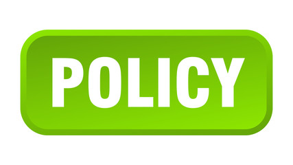 policy button. policy square 3d push button