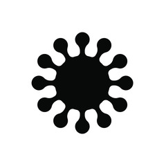 Coronavirus vector isolated on white. Bacteria Icon. Flat coronavirus bacteria icon for sign and symbol. Virus cells vector. Coronavirus bacteria COVID-2019. Dangerous cell from China, vector