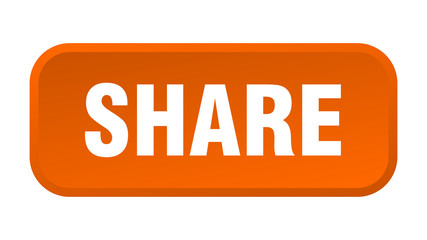 share button. share square 3d push button