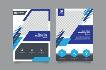 poster flyer pamphlet brochure cover design layout space for photo background, vector illustration template in A4 size