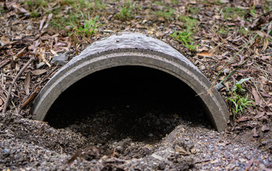 Tunnel blocked by sands