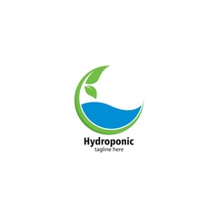 Hydroponic logo vector icon illustration
