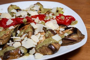 fried eggplants with cheese