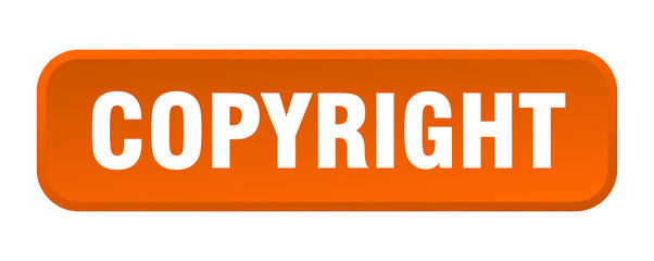 copyright button. copyright square 3d push button