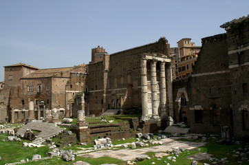 Roman ruins at Foro Traiano in Rome