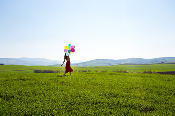 girl with balloon