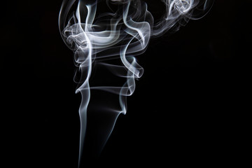 swirls of smoke on a black background