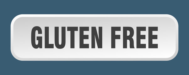 gluten free button. gluten free square 3d push button