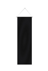 Black hanging flag template. vector illustration