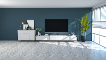 Indoor simple living room TV wall