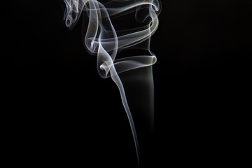 swirls of smoke on a black background